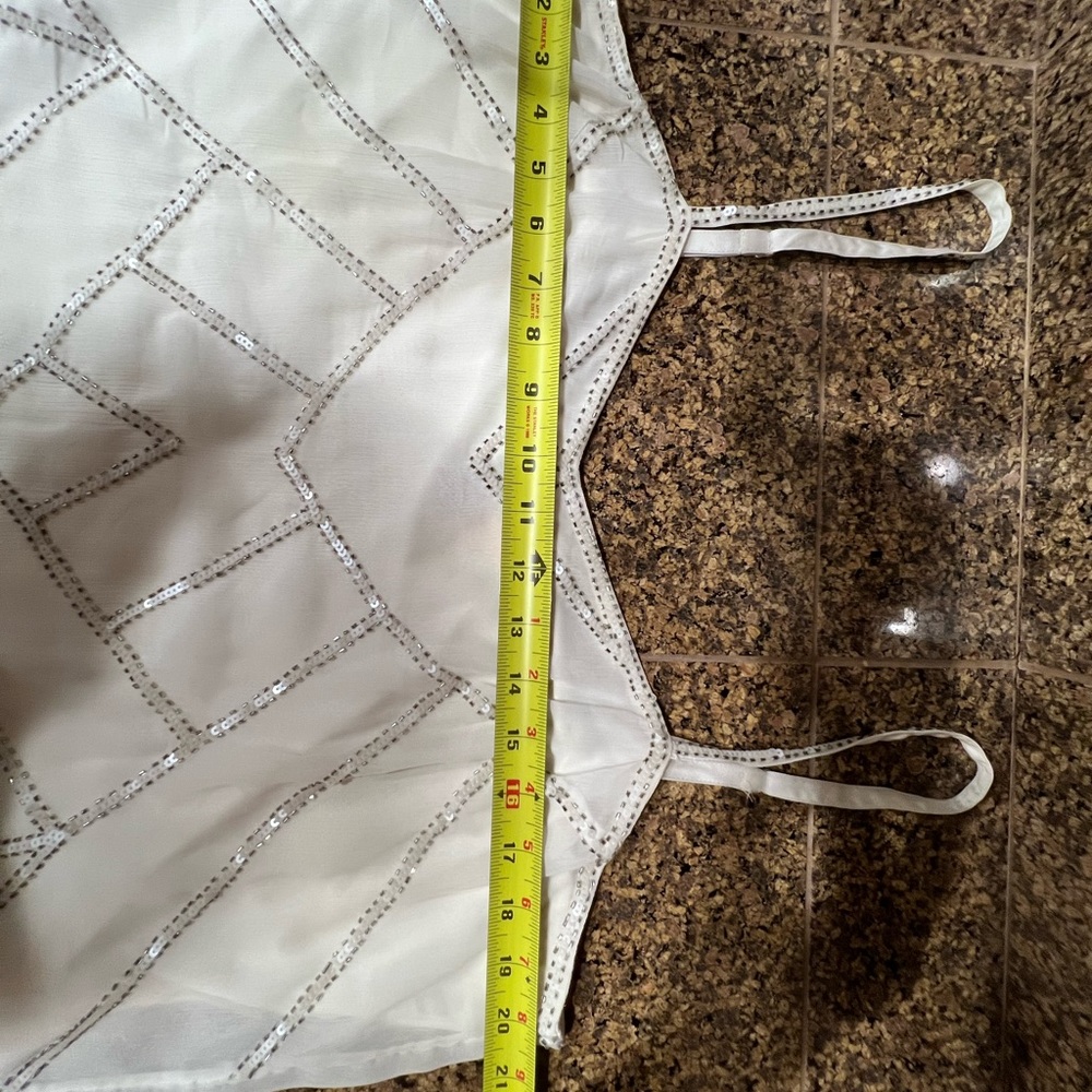 White House Black Market beaded camisole. Size XL. - Picture 5 of 6